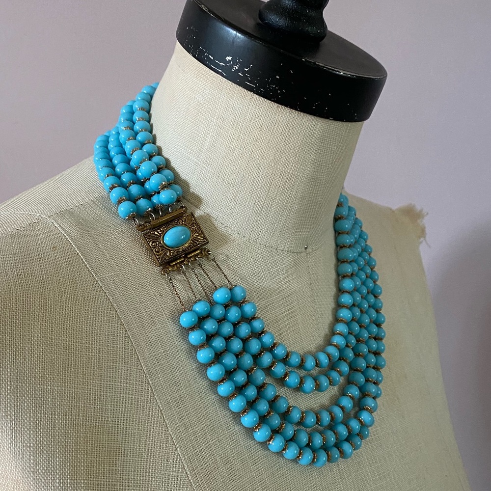 Vintage Austrian Glass multi-strand necklace
